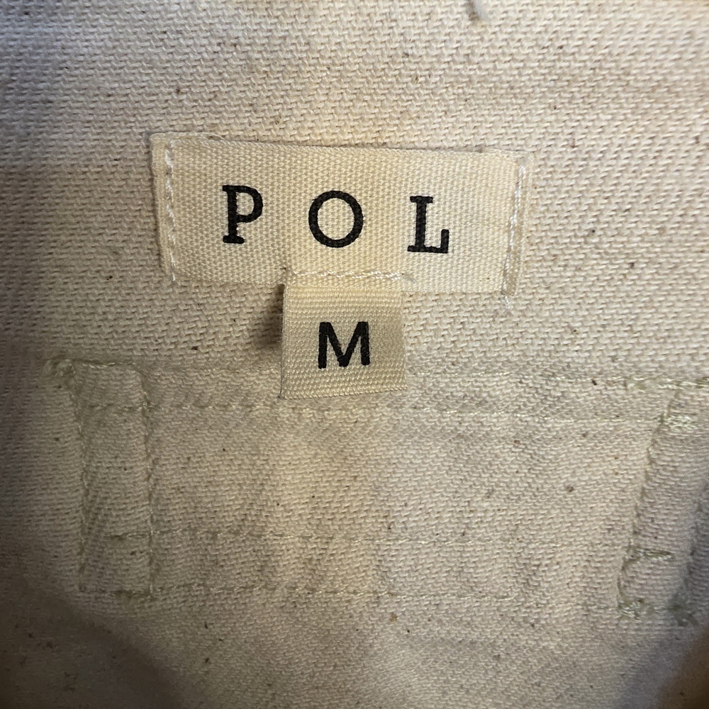 POL Women's Distressed Cream Patchwork Denim Jacket Like New! - Picture 3 of 16